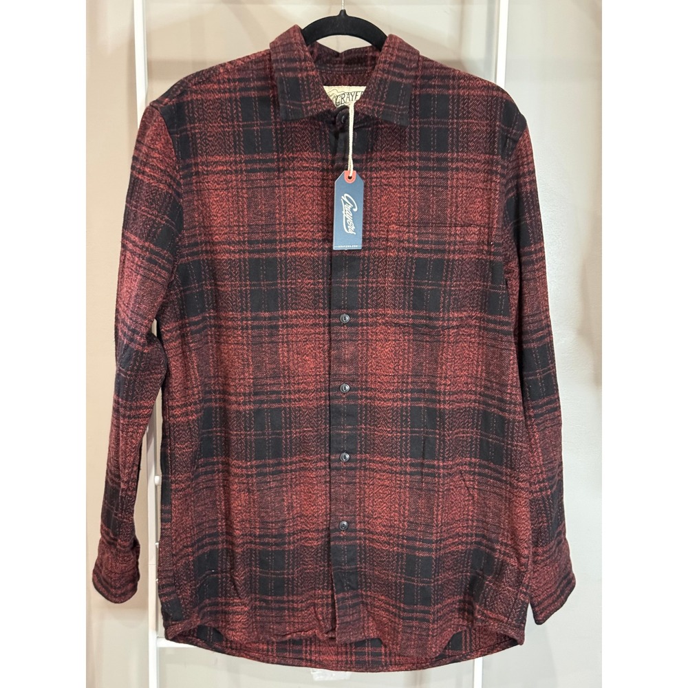 Grayers Mens Red Black Plaid Flannel Shirt Cold Weather Rated Cotton M Cabincore